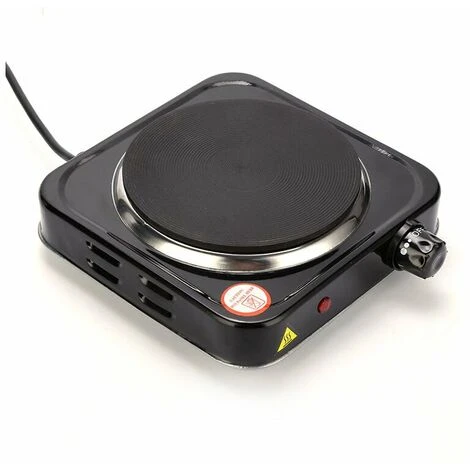 1000 W Hob, Black Ideal Kitchen Hob For Student Accommodation, In The Garden Or At The Campsite, Electric Hob With Infinitely Adjustable Thermostat - Image 2