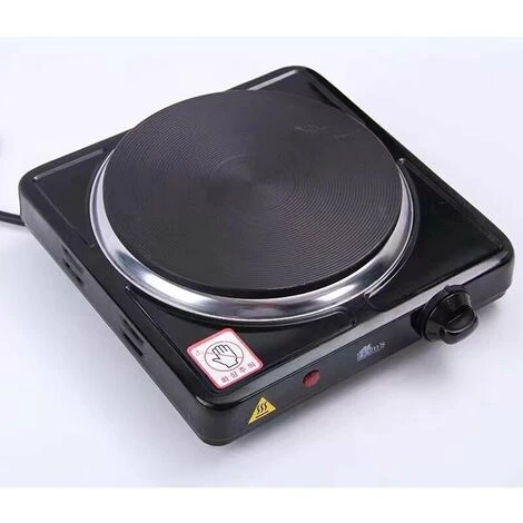 1000 W Hob, Black Ideal Kitchen Hob For Student Accommodation, In The Garden Or At The Campsite, Electric Hob With Infinitely Adjustable Thermostat - Image 5