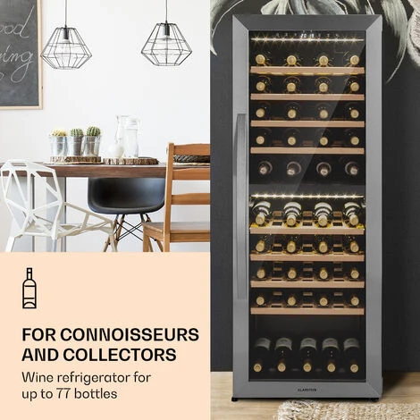 Klarstein Klarstein Vinamour 77 Duo Wine Fridge 191 Litres 5 - 20 °C 2 Cooling Zones - Image 2