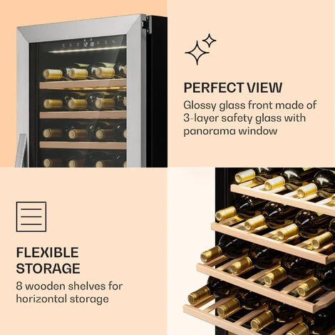 Klarstein Klarstein Vinamour 77 Duo Wine Fridge 191 Litres 5 - 20 °C 2 Cooling Zones - Image 5